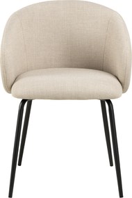 MAZZONI EXPORT CLARA Bézs (Basel 24 szövet)/fekete lábak - MODERN KÁRPITOZOTT KAGYLÓSZÉK LOFT STÍLUSÚ NAPPALIBA/ÉTKEZŐBE/IRODÁBA