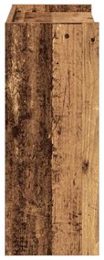 antik fa szerelt fa cipőtartó 60x25x62 cm