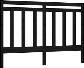 vidaXL fekete tömör fenyőfa ágyfejtámla 146 x 4 x 100 cm