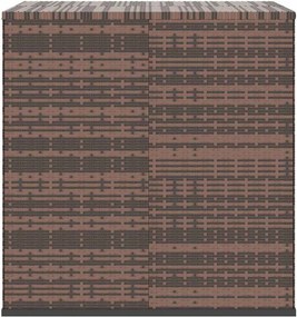 Barna Polyrattan Kerti Párnatartó Doboz 100 X 97,5 X 104 Cm