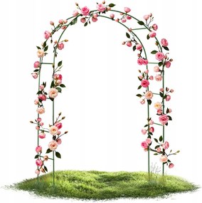 Kerti pergola FĂ©m 240x140 cm BoltĂvâ Plonos, SötĂ©tzöld