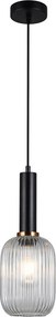 Italux glamour modern függeszték antiola fekete átlátszó itxpnd-5588-1m-bkcl