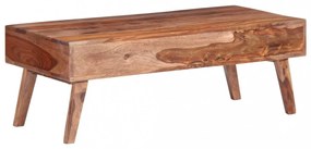 szürke tömör fa dohányzóasztal 110 x 50 x 40 cm