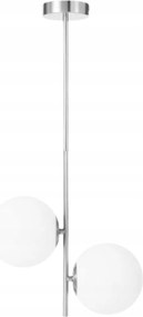 Függő lámpa silver Milano Twin tejgömbök