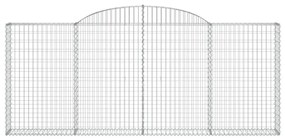 2 db íves horganyzott vas gabion kosár 300x30x120/140 cm