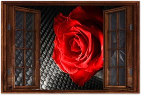 Poszterek 120x80 Piros a szürke között