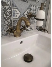 RAV Slezák MK128.0SM - MORAVA RETRO 16 cm mosdócsaptelep, antik sárgaréz