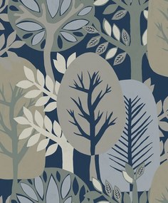 Decoprint Antibes Nature Forest kék-szürke fa mintás vlies tapéta – AN28284