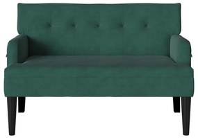vidaXL Chesterfield Pad Sötétzöld 112 x 65,5 x 75 cm Bársony