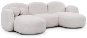 Krémszínű buklé (U alakú) sarokkanapé Orbit – Ropez
