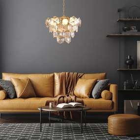 Csillár láncon DIANA 6xE14/40W/230V arany