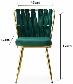 Kusakli Green étkezőszék szett, 2 db, 2 db