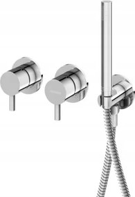 Fali Kádkeverő Termosztátos Zuhanyváltóval Kohlman Króm Két Karos.