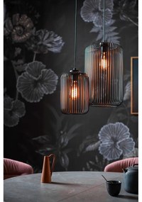 Fekete függőlámpa fém búrával ø 25 cm Cage – Fischer &amp; Honsel