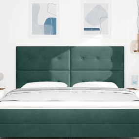 LED Fejtámla Sötétzöld 90 cm Bársony