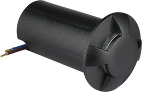 Fekete talajba süllyszthető lámpa 1X4W 50lm 6500 K