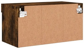 füstös tölgy színű TV-szekrény LED-világítással 60 x 30 x 30 cm