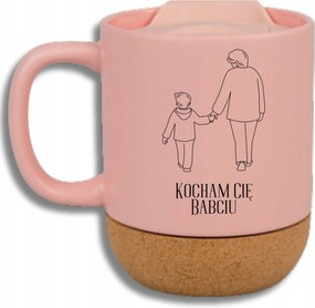 Rózsaszín Bögre Parafa Vicces Ajándék Nagymama Napja Szeretlek Nagymama