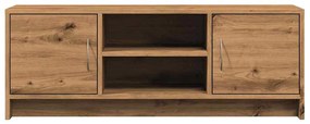 kézműves tölgy színű szerelt fa TV-szekrény 102x30x37,5 cm