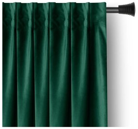 Sötétzöld bársony dimout (részleges sötétítő) függöny 140x270 cm Pleat – Restilo