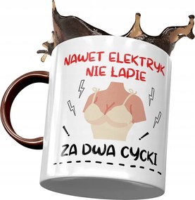 Bordó Bögre Vicces Két Mellért Nyomtatott Fotóval