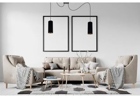 Csillár zsinóron AVALO 2xE27/60W/230V pók fekete