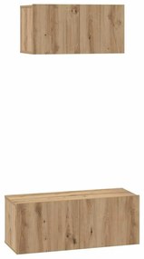 TV szekrény garnitúra 2 pcs kézműves tölgy 80 x 30 x 30 cm