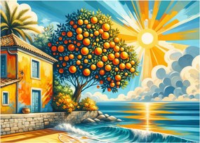 Kép - Ház narancsokkal I. (70x50 cm)