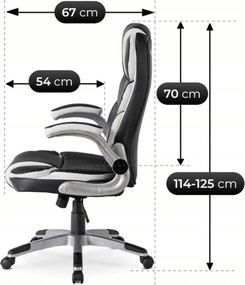 Forgószék fekete színben, műbőr kárpittal. LIVERPOOL