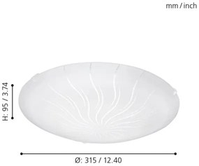 Eglo 96111 - LED Mennyezeti lámpa MARGITTA 1 LED/11W/230V