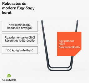 Blumfeldt SwayStation Curve  függőágy keret, korrózióálló, időjárásálló, beltéri/kültéri felhasználás, 100 Kg-ig