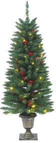 2 db zöld műkarácsonyfa 100 db LED-del 120 cm