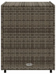 szürke polyrattan kerti tárolószekrény 55 x 59 x 69 cm