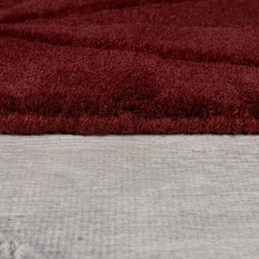 Borvörös kézi szövésű gyapjú kerek szőnyeg ø 160 cm Shard Red – Flair Rugs