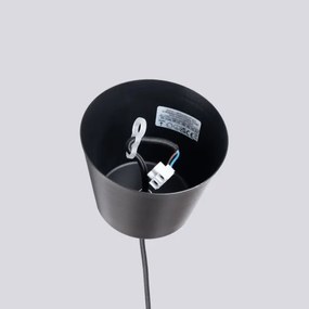 Sollux SL.1703 - Csillár zsinóron BILO 1xE27/15W/230V átm. 35 cm fekete