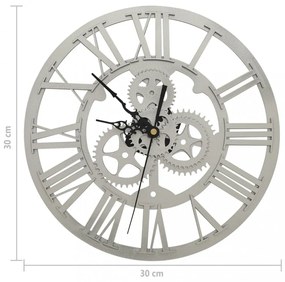 ezüstszínű akril falióra 30 cm