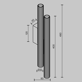 C082WL-24W2.7K-W Calipso Alumínium Fali Lámpa Fehér Színű LED 24 W 2700 Kelvin 1630 Lumen IP20