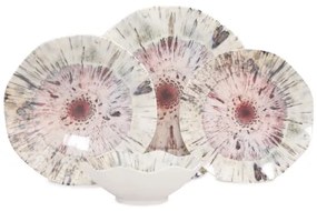 24 darabos színes porcelán étkészlet