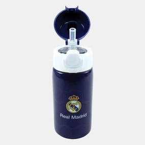 Real Madrid Blue alumínium szívószálas kulacs 500 ml