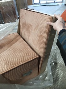 AKCIÓ Terrakotta sarokkanapé SMART COSARO, kétoldalas + 2 díszpárna INGYENESEN II. osztály