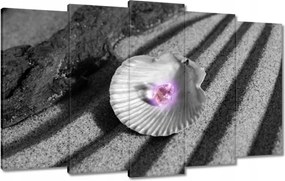 Vászonkép 100x60 Kagyló és gyöngy Homok