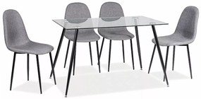 AKCIÓ Szürke FOX szék fekete lábakkal II. osztály