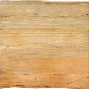 vidaXL tömör mangófa természetes élű asztallap 60 x 60 x 2,5 cm