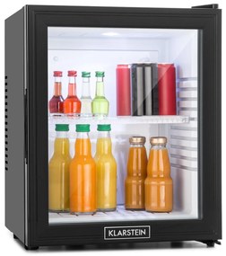 Klarstein Brooklyn minibár, 30 liter, F energiahatékonysági osztály, fekete, üveg