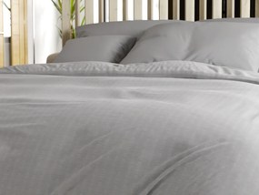 Pamut ágynemű krepp hatással LUXERA világosszürke hotel zseb II. osztály Ágyneműhuzat mérete: 70 x 90 cm | 140 x 200 cm