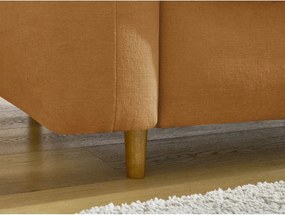 Mustársárga kanapé mindennapos alvásra-kinyitható 220 cm Cocoone – Bobochic Paris