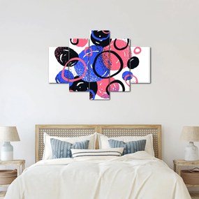 Kép - Motívum élénk színű körökkel (150x105 cm)