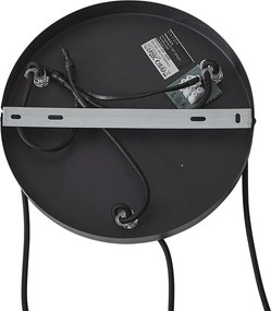 Art Deco függőlámpa fekete füstüveggel, 3 izzós - Wallace