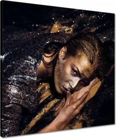 Vászonkép 50x50 Fürdés aranyban Nő