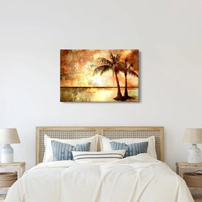 Kép - pálmafák a tengerparton (90x60 cm)
